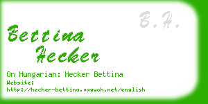 bettina hecker business card